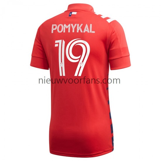 FC Dallas Heren Shirt met Bedrukking Paxton Pomykal 19 2021 Thuis Korte Mouw