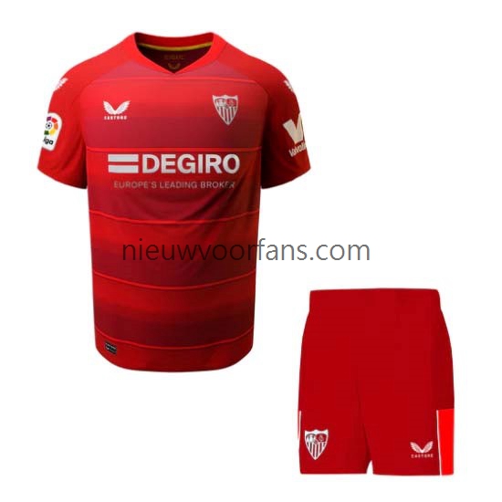 Sevilla FC Kind Shirt met Bedrukking Uit 2022-2023 Korte Mouw