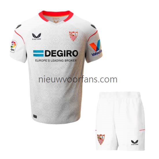 Sevilla FC Kind Shirt met Bedrukking Thuis 2022-2023 Korte Mouw