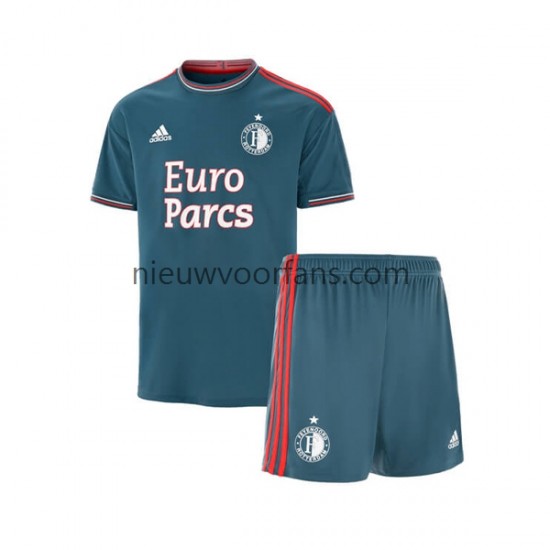 Feyenoord Rotterdam Kind Shirt met Bedrukking Uit 2022-2023 Korte Mouw
