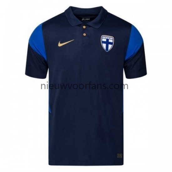 Finland Heren Shirt met Bedrukking Euro 2020 Uit Korte Mouw
