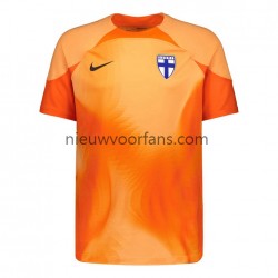 Finland Heren Shirt met Bedrukking Doelman Thuis 2022 Korte Mouw