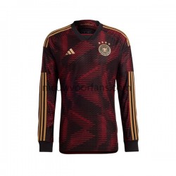 Duitsland Heren Shirt met Bedrukking Uit WK 2022 Lange Mouw