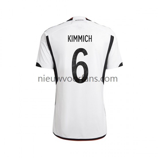 Duitsland Heren Shirt met Bedrukking Joshua Kimmich 6 Thuis WK 2022 Korte Mouw