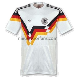 Duitsland Heren Shirt met Bedrukking 1990 Retro Thuis Korte Mouw