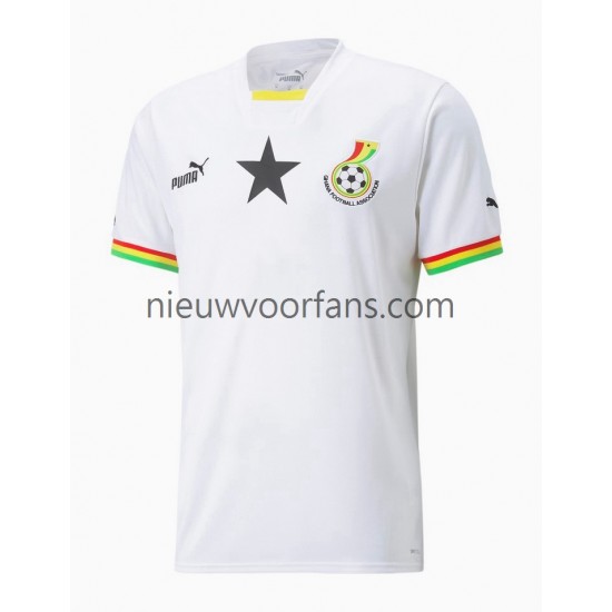 Ghana Heren Shirt met Bedrukking Thuis WK 2022 Korte Mouw