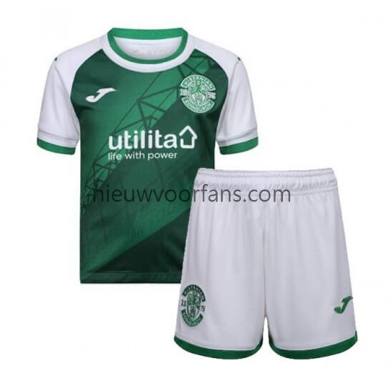 Hibernian Kind Shirt met Bedrukking Thuis 2022-2023 Korte Mouw