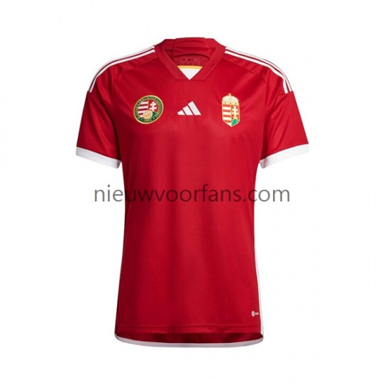 Hongarije Heren Shirt met Bedrukking Thuis 2022 Korte Mouw