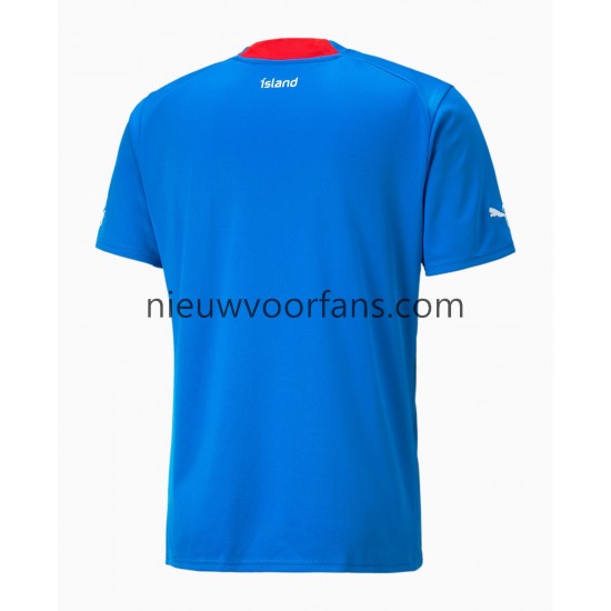 IJsland Heren Shirt met Bedrukking Thuis 2022 Korte Mouw