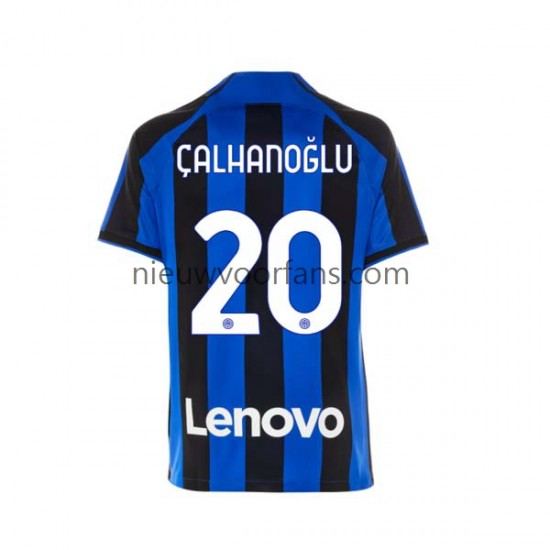Inter Milan Heren Shirt met Bedrukking Hakan Calhanoglu 20 Thuis 2022-2023 Korte Mouw