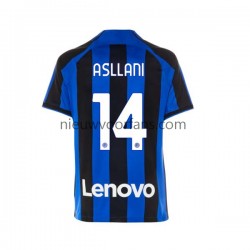 Inter Milan Heren Shirt met Bedrukking Kristjan Asllani 14 Thuis 2022-2023 Korte Mouw