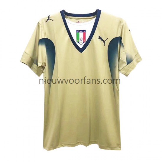 Italië Heren Shirt met Bedrukking Doelman Retro Thuis 2006 Korte Mouw