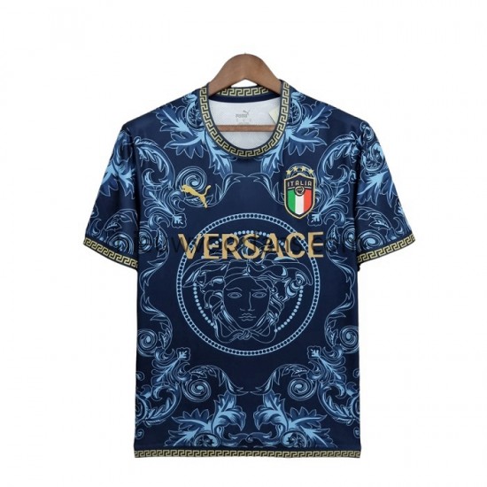 Italië Heren Shirt met Bedrukking Versace Edition Thuis 2022-2023 Korte Mouw