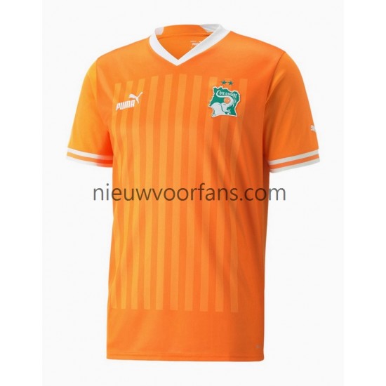 Ivoorkust Heren Shirt met Bedrukking Thuis 2022 Korte Mouw