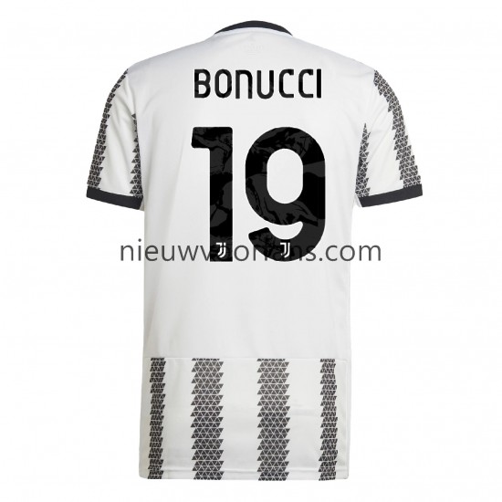 Juventus Heren Shirt met Bedrukking Bonucci 19 Thuis 2022-2023 Korte Mouw