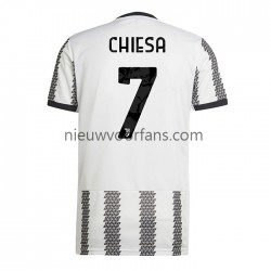 Juventus Heren Shirt met Bedrukking Chiesa 7 Thuis 2022-2023 Korte Mouw
