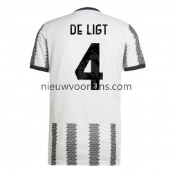 Juventus Heren Shirt met Bedrukking De Ligt 4 Thuis 2022-2023 Korte Mouw