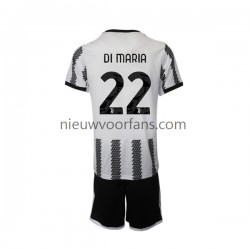 Juventus Kind Shirt met Bedrukking Di Maria 22 Thuis 2022-2023 Korte Mouw