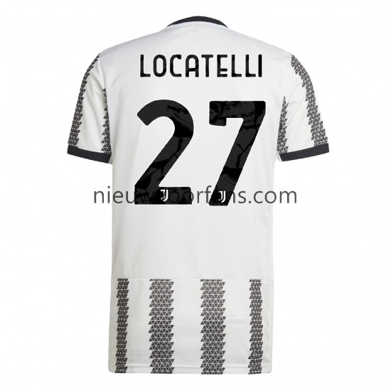 Juventus Heren Shirt met Bedrukking Locatelli 27 Thuis 2022-2023 Korte Mouw
