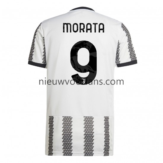 Juventus Heren Shirt met Bedrukking Morata 9 Thuis 2022-2023 Korte Mouw