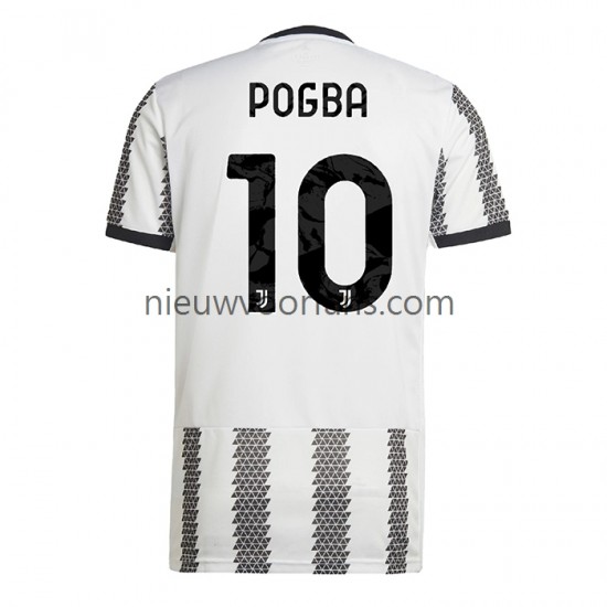 Juventus Heren Shirt met Bedrukking Pogba 10 Thuis 2022-2023 Korte Mouw