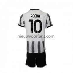 Juventus Kind Shirt met Bedrukking Pogba 10 Thuis 2022-2023 Korte Mouw