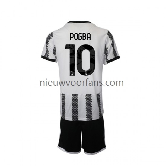 Juventus Kind Shirt met Bedrukking Pogba 10 Thuis 2022-2023 Korte Mouw