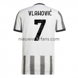 Juventus Heren Shirt met Bedrukking Vlahovic 7 Thuis 2022-2023 Korte Mouw