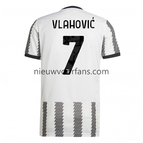 Juventus Heren Shirt met Bedrukking Vlahovic 7 Thuis 2022-2023 Korte Mouw