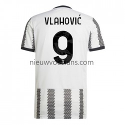 Juventus Heren Shirt met Bedrukking Vlahovic 9 Thuis 2022-2023 Korte Mouw