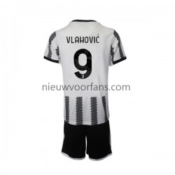 Juventus Kind Shirt met Bedrukking Vlahovic 9 Thuis 2022-2023 Korte Mouw