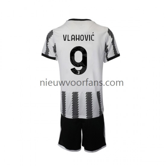 Juventus Kind Shirt met Bedrukking Vlahovic 9 Thuis 2022-2023 Korte Mouw