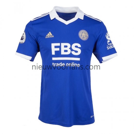 Leicester City Heren Shirt met Bedrukking Thuis 2022-2023 Korte Mouw