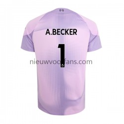 Liverpool Heren Shirt met Bedrukking Doelman Alisson Becker 1 Thuis 2022-2023 Korte Mouw