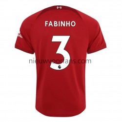 Liverpool Heren Shirt met Bedrukking Fabinho 3 Thuis 2022-2023 Korte Mouw