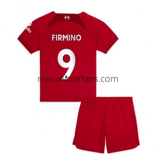 Liverpool Kind Shirt met Bedrukking Firmino 9 Thuis 2022-2023 Korte Mouw