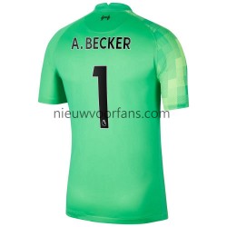 Liverpool Heren Shirt met Bedrukking Doelman A.Becker 1 Thuis 2021-2022 Korte Mouw