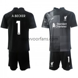 Liverpool Kind Shirt met Bedrukking Doelman Alisson Becker 1 Derde 2021-2022 Korte Mouw