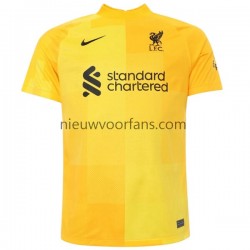 Liverpool Heren Shirt met Bedrukking Doelman Uit 2021-2022 Korte Mouw