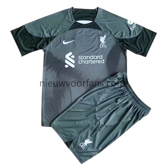 Liverpool Kind Shirt met Bedrukking Doelman Uit 2022-2023 Korte Mouw