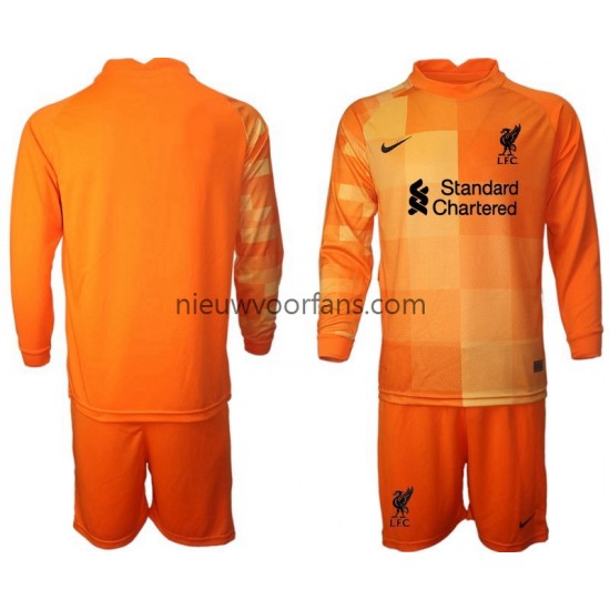 Liverpool Kind Shirt met Bedrukking Doelman Vierde 2021-2022 Lange Mouw