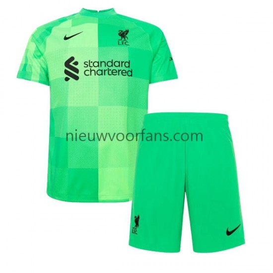 Liverpool Kind Shirt met Bedrukking Doelman Thuis 2021-2022 Korte Mouw