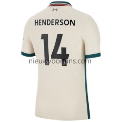 Liverpool Heren Shirt met Bedrukking Henderson 14 Uit 2021-2022 Korte Mouw