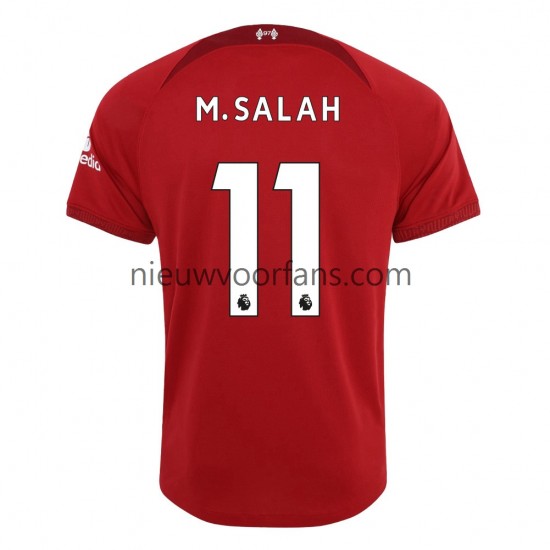 Liverpool Heren Shirt met Bedrukking M.Salah 11 Thuis 2022-2023 Korte Mouw