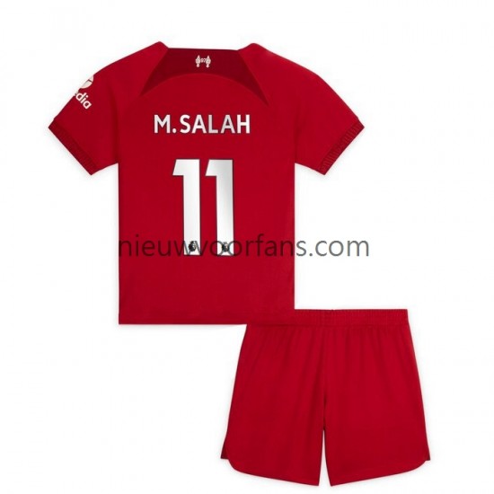 Liverpool Kind Shirt met Bedrukking M.Salah 11 Thuis 2022-2023 Korte Mouw