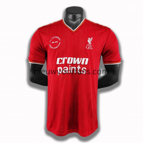 Liverpool Heren Shirt met Bedrukking 1985-1986 Retro Thuis Korte Mouw