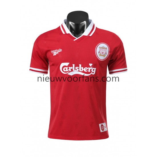 Liverpool Heren Shirt met Bedrukking 1996-1997 Retro Thuis Korte Mouw