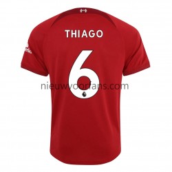 Liverpool Heren Shirt met Bedrukking Thiago 6 Thuis 2022-2023 Korte Mouw