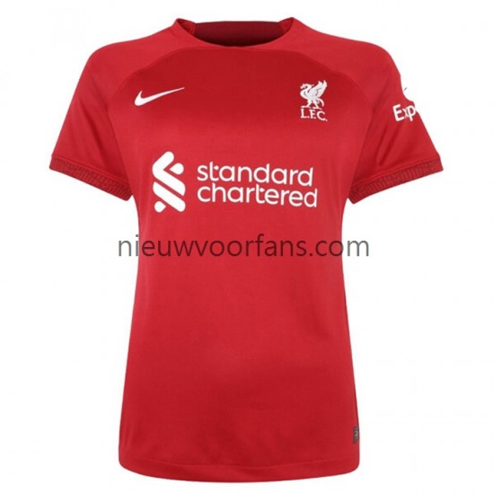 Liverpool Dames Shirt met Bedrukking Thuis 2022-2023 Korte Mouw