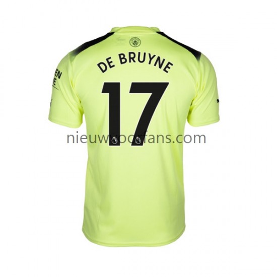 Manchester City Heren Shirt met Bedrukking De Bruyne 17 Derde 2022-2023 Korte Mouw